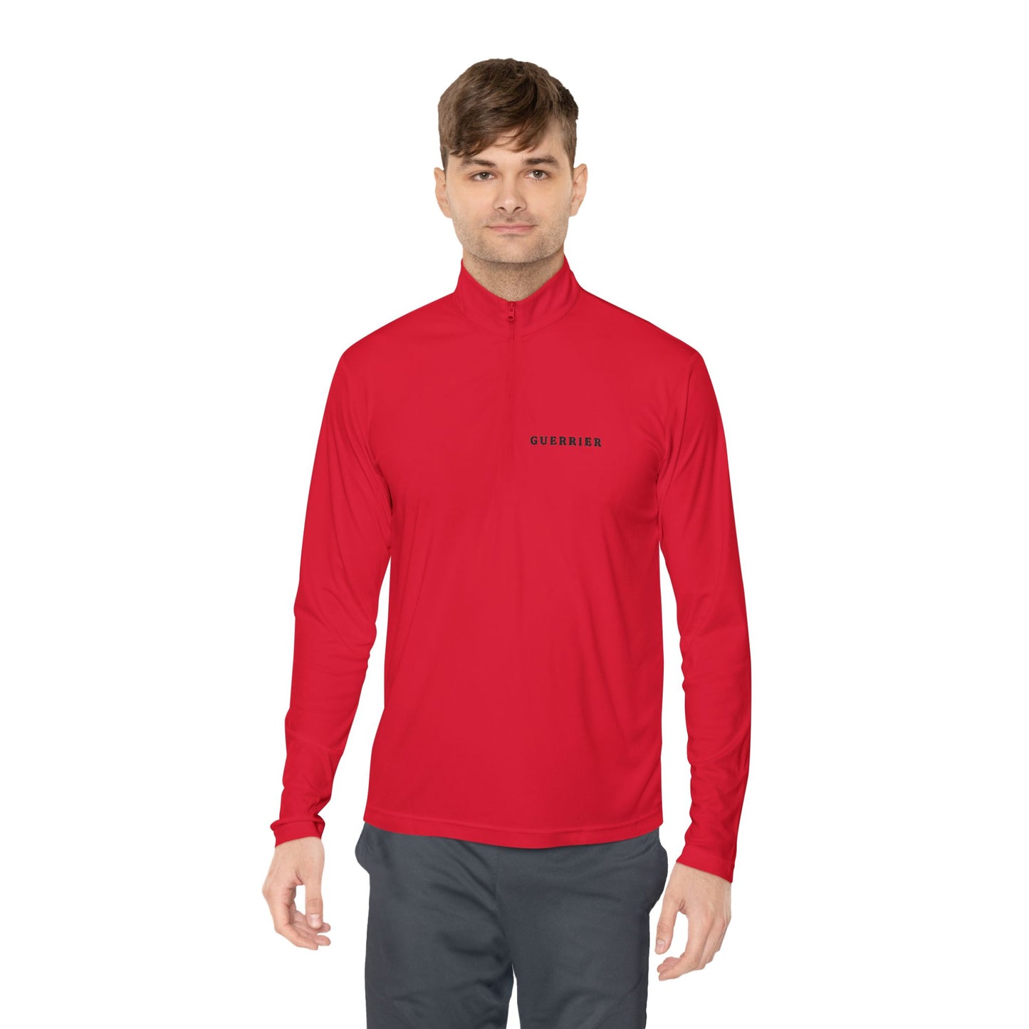 Quarter-Zip Pullover — Minimal "CUREDIED" Chest Logo Pullover