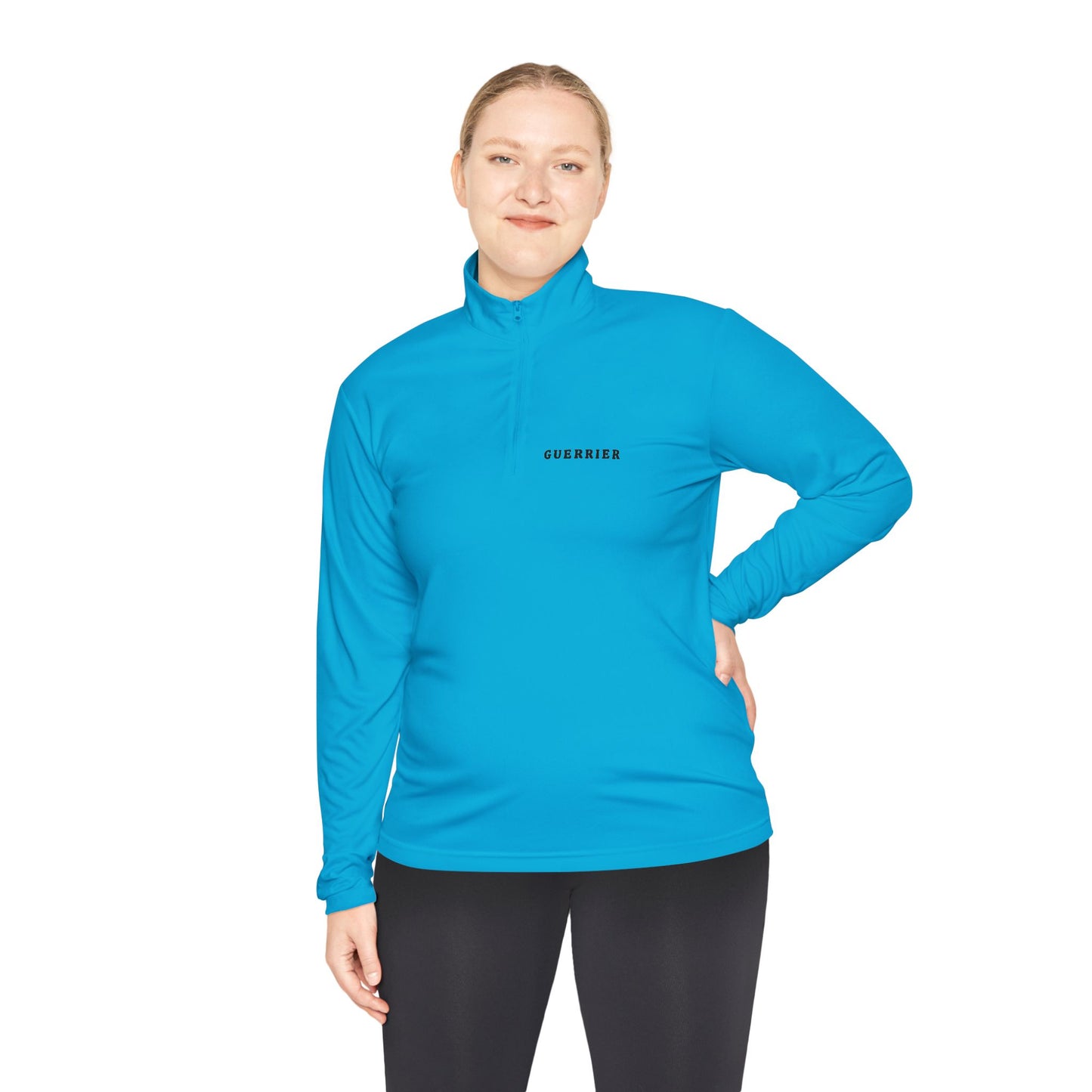 Quarter-Zip Pullover — Minimal "CUREDIED" Chest Logo Pullover
