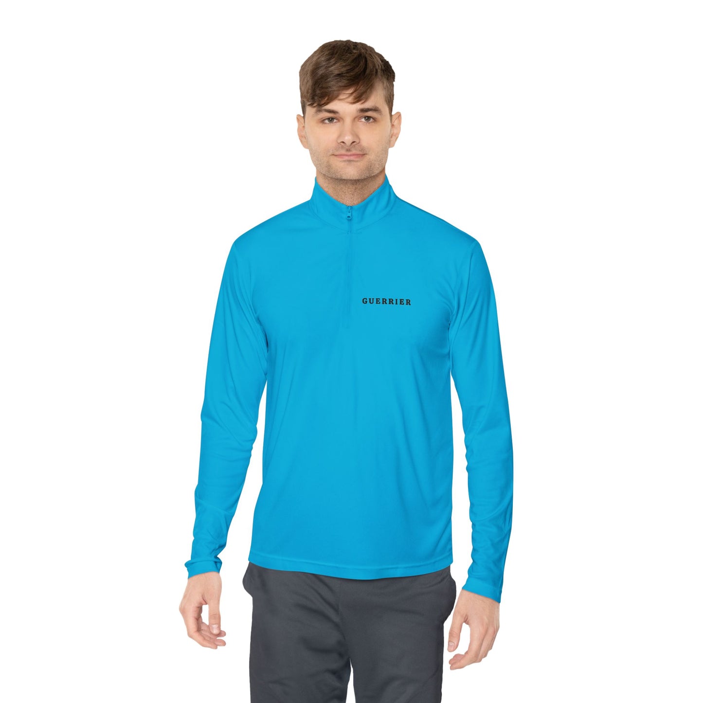 Quarter-Zip Pullover — Minimal "CUREDIED" Chest Logo Pullover