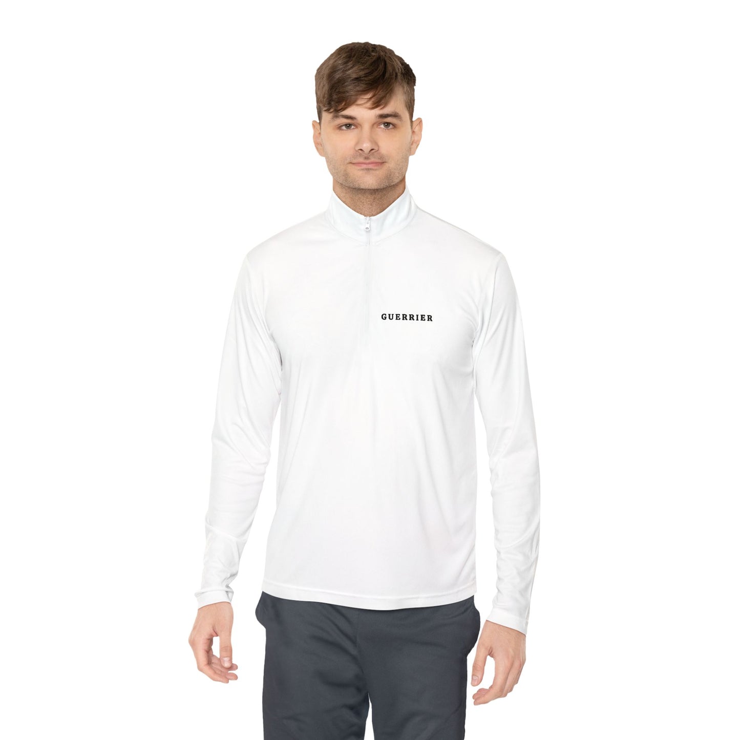 Quarter-Zip Pullover — Minimal "CUREDIED" Chest Logo Pullover