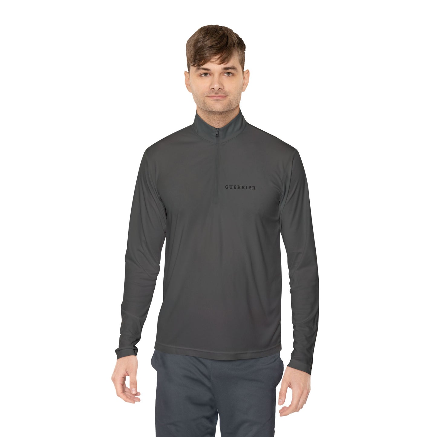 Quarter-Zip Pullover — Minimal "CUREDIED" Chest Logo Pullover